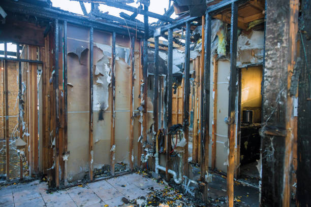 Professional Fire Damage Restoration technician working in Brookfield, WI
